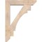Ekena Millwork Merced Slat Smooth Bracket w/ Offset Brace, Douglas Fir, 7 1/2"W x 36"D x 48"H BKT0806X36X48MRC06SDF - alternate 2